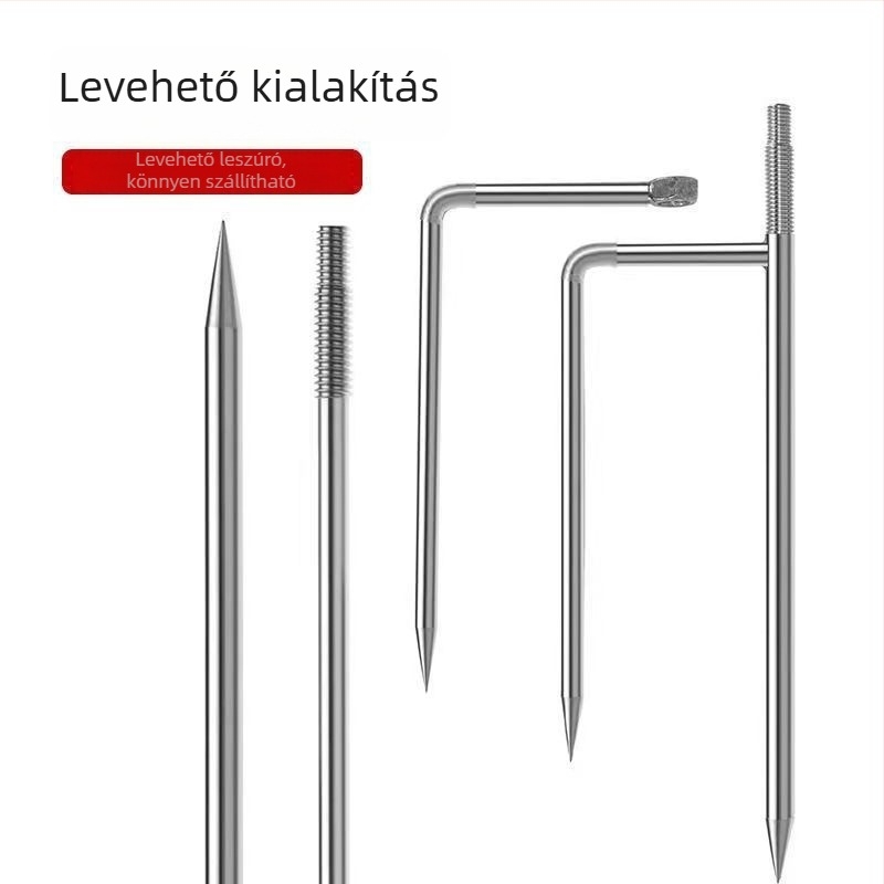 Univerzális földbázis csavar a horgásznapernyőhöz, villás tartozékkal