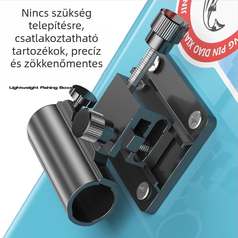 32 literes multifunkcionális horgász doboz összecsukható székkel és aerátorral, kék, PP