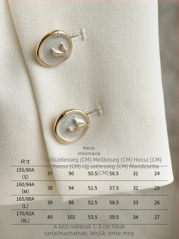 2026 tavaszi női acetát blézer, elegáns és kifinomult, rövid fazon