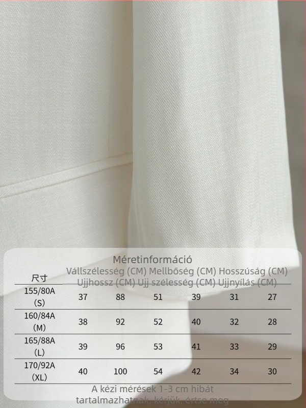 Giad* Női acetát blézer, rövid fazonú, 3/4-es ujjú, nyári irodai stílushoz