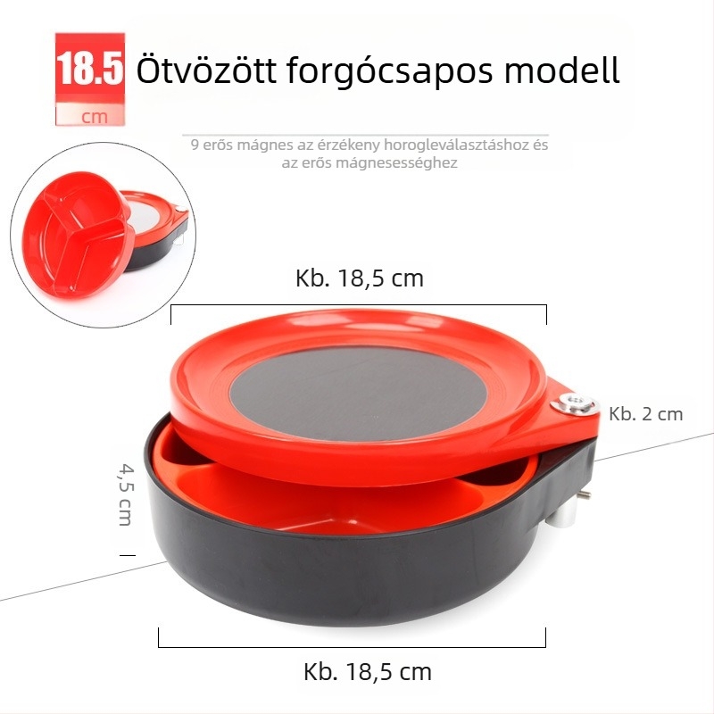 Háromfunkciós mágneses tartó etetőtál, etetődoboz és horgászszék — univerzális mágneses rögzítés