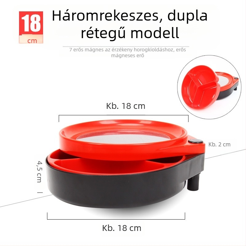 Háromfunkciós mágneses tartó etetőtál, etetődoboz és horgászszék — univerzális mágneses rögzítés