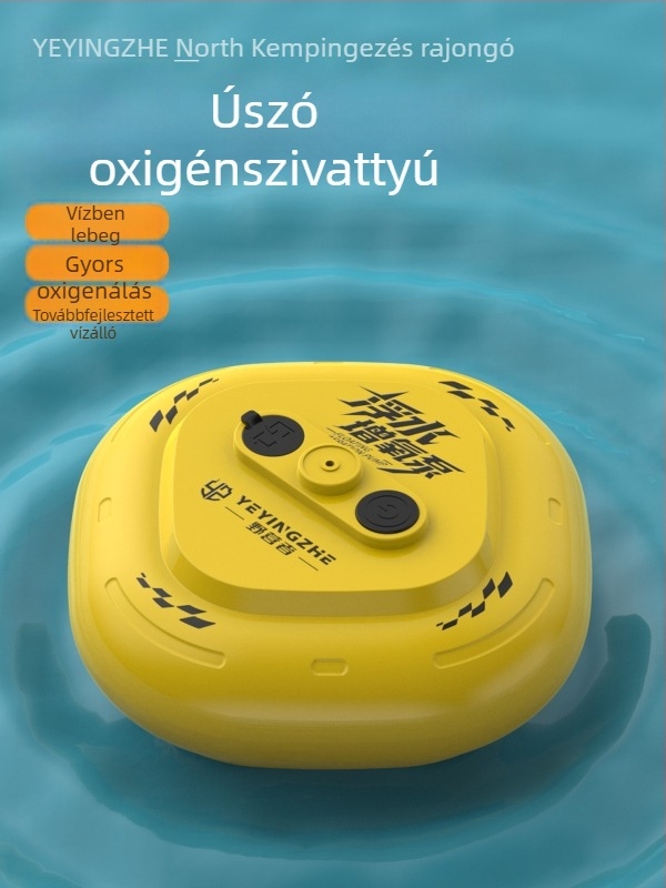 Kempingező lebegő oxigénpumpa – kültéri vízálló oxigénellátó, halászathoz és akvariumhoz