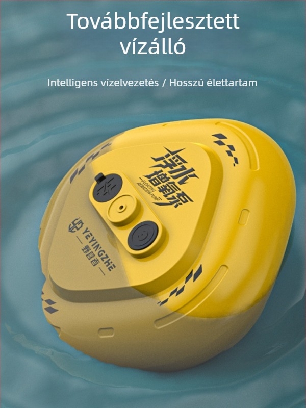 Kempingező lebegő oxigénpumpa – kültéri vízálló oxigénellátó, halászathoz és akvariumhoz