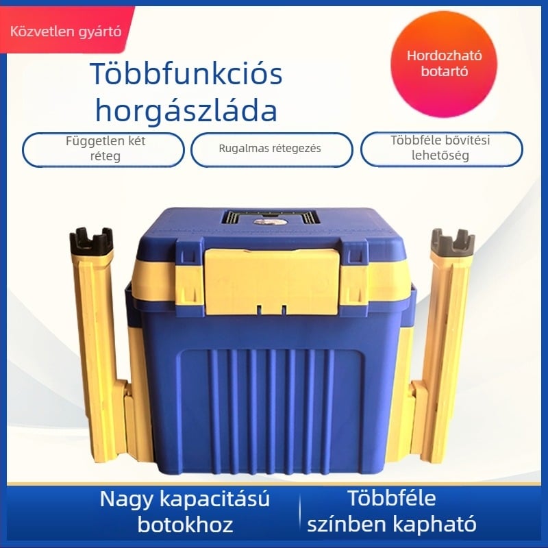 Új önzáró horgászdoboz, többfunkciós, nagy kapacitású, tengeri horgászathoz, ülésként is használható