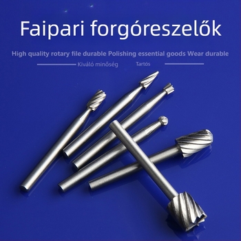 Univerzális kézi elektromos fúróhoz: gyorsacélból készült forgó reszelők és marók készlet; kis fogú reszelő a famegmunkáláshoz és gyökérfaragáshoz – csiszoló kiegészítők