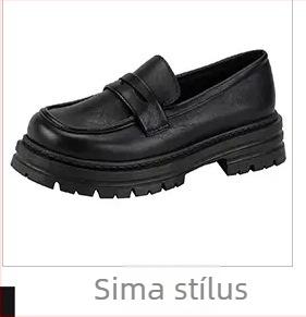 Őszi 2025 brit stílusú, sokoldalú mikroszálas loafer vastag talppal nőknek