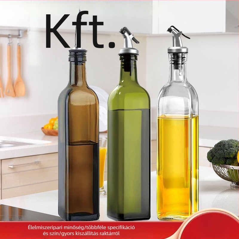 Xuanbo üveg olívaolaj tároló automata nyitó-záró fedéllel, 500 ml, élelmiszer-minőségű, olívaolaj, ecet és szójaszósz számára, modern minimalista dizájn