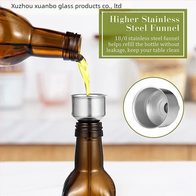 Xuanbo üveg olívaolaj tároló automata nyitó-záró fedéllel, 500 ml, élelmiszer-minőségű, olívaolaj, ecet és szójaszósz számára, modern minimalista dizájn
