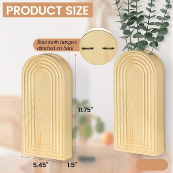 Fából készült falidísz száraz virágokkal, minimalist Boho stílusban