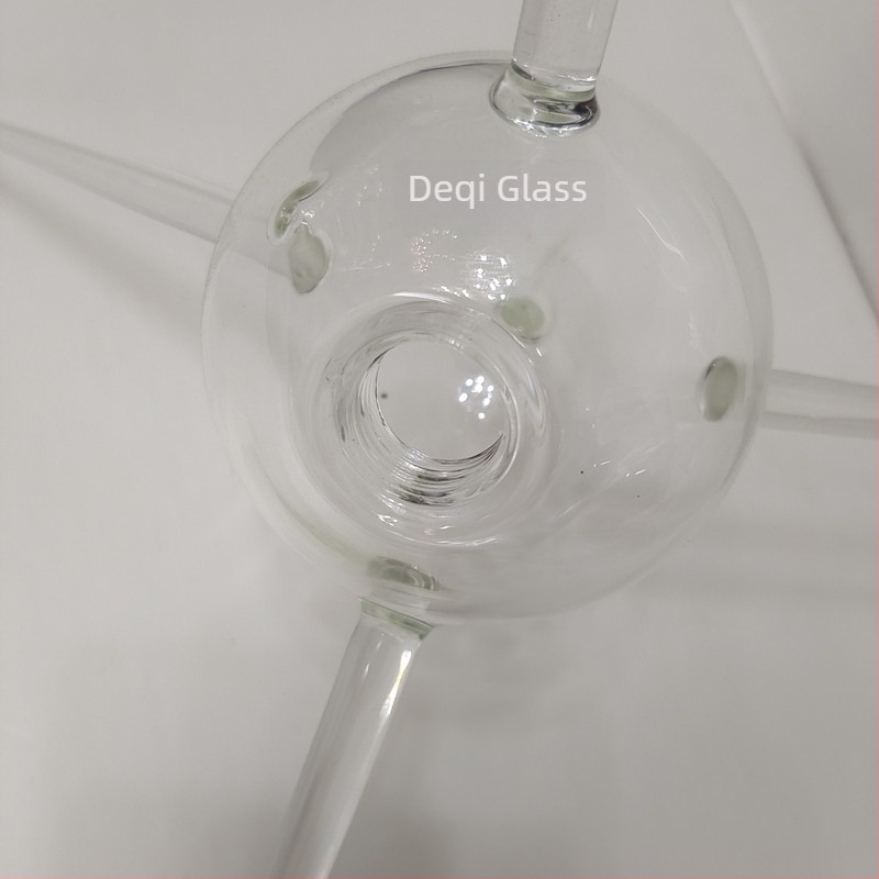 Geometriai alakú, fújt boroszilikát üveg gömb, üvegfedéllel világításra és otthoni dekorációhoz