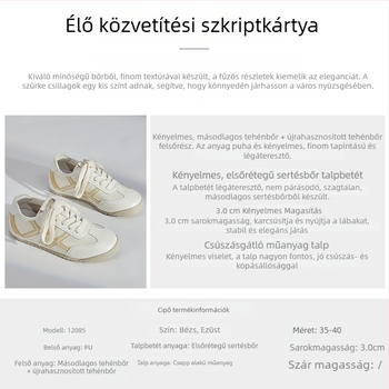 Női valódi bőr edzőcipők, fehér, alacsony sarkú futócipők Mingliu, tavasz 2026