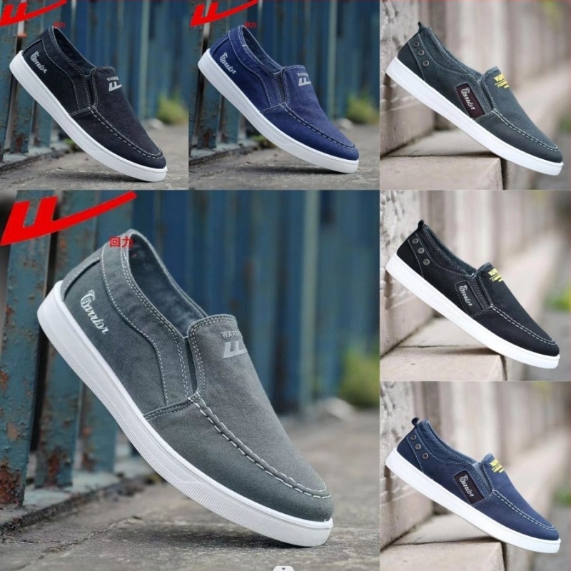 Uniszex légáteresztő vászon slip-on sneaker, könnyű és puha talppal a mindennapi viselethez