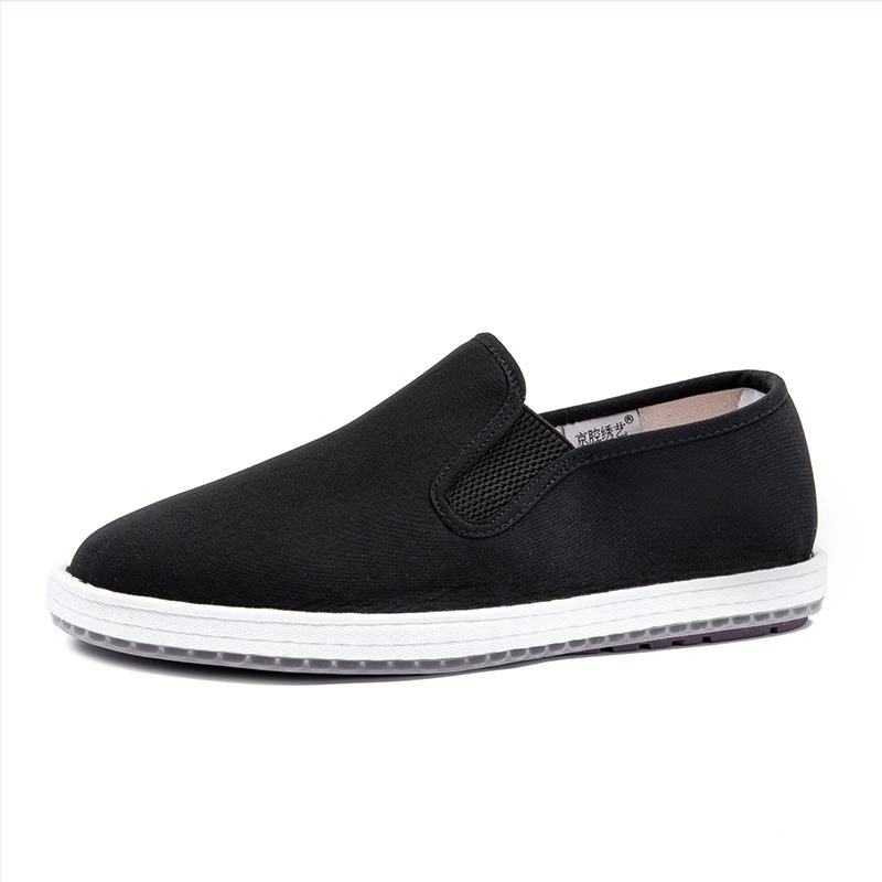 Tavaszi férfi vászoncipő slip-on, lélegző talppal, kopásálló, Old Beijing stílus