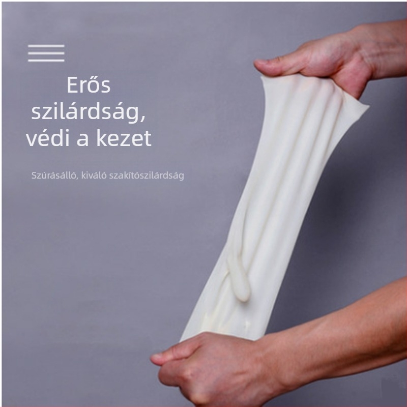 Meiliya nitril kesztyűk mosogatáshoz, 33 cm hosszú, vastagított, tartós, konyhai háztartási használatra