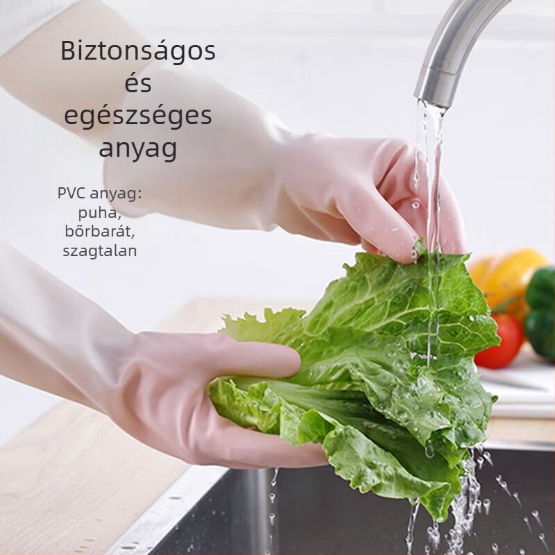 Konyhai latex kesztyű, extragrande méret, vízálló védőkesztyű mosáshoz és mosogatáshoz, gradient színű háztartási takarítási kesztyű