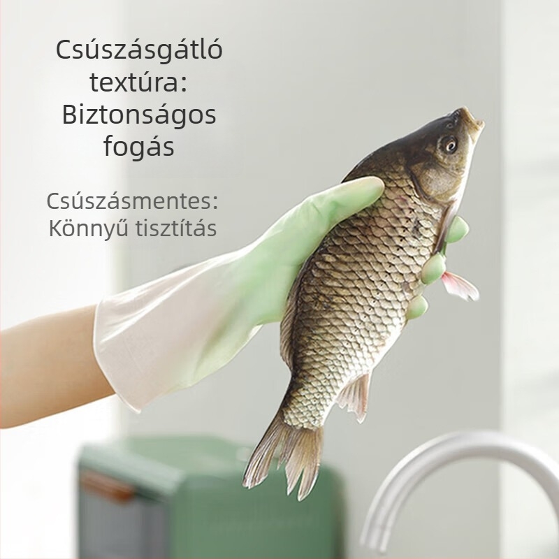 Konyhai latex kesztyű, extragrande méret, vízálló védőkesztyű mosáshoz és mosogatáshoz, gradient színű háztartási takarítási kesztyű