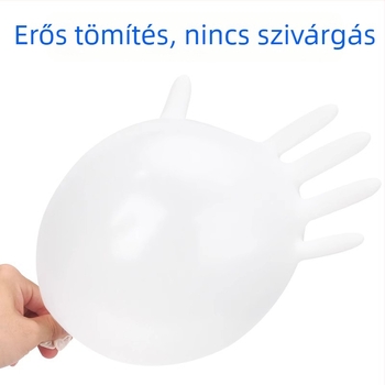 Egyszer használatos latex kesztyűk, fehér, élelmiszer-biztonsági minőségű, konyhai főzéshez, mosogatáshoz és háztartási feladatokhoz