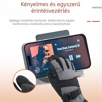 Vízálló akkumulátoros fűthető kesztyűk téli kerékpár- és hegymászó használatra, hőmérséklet-szabályozás