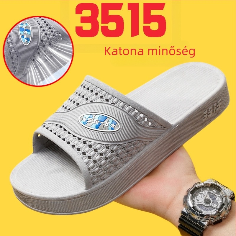 3515-ös férfi beltéri szandálok otthoni használatra, vastag csúszásmentes puha talppal PVC