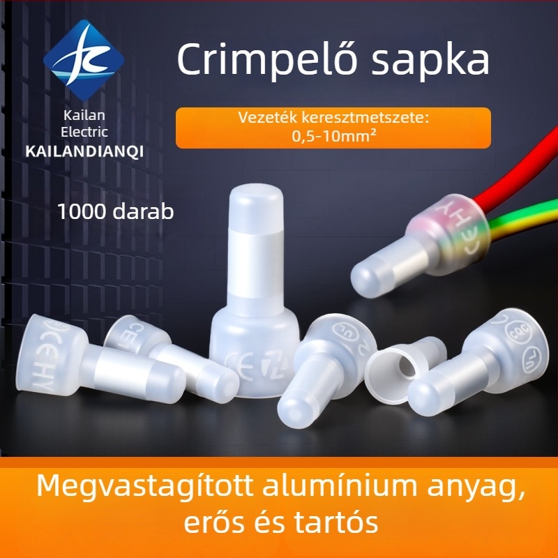 CE-1X Zárt terminál vezetékekhez, krimp sapka