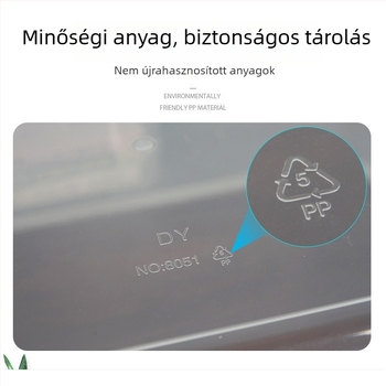 Élelmiszer-minőségű, nagy kapacitású átlátszó tároló doboz hűtőszekrényhez, csattos fedéllel