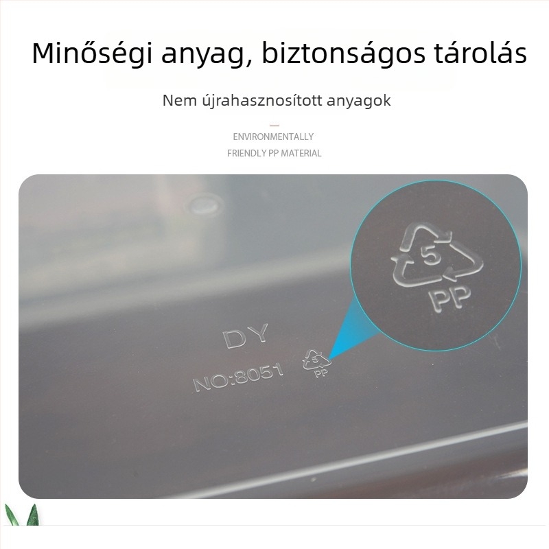 Élelmiszer-minőségű, nagy kapacitású átlátszó tároló doboz hűtőszekrényhez, csattos fedéllel