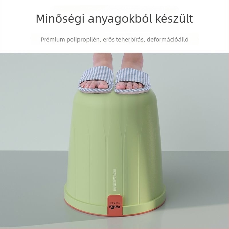 Chenju Átlátszó nagy kapacitású műanyag kuka, otthoni használatra, konyha és fürdőszoba, 5 L, fedél nélküli