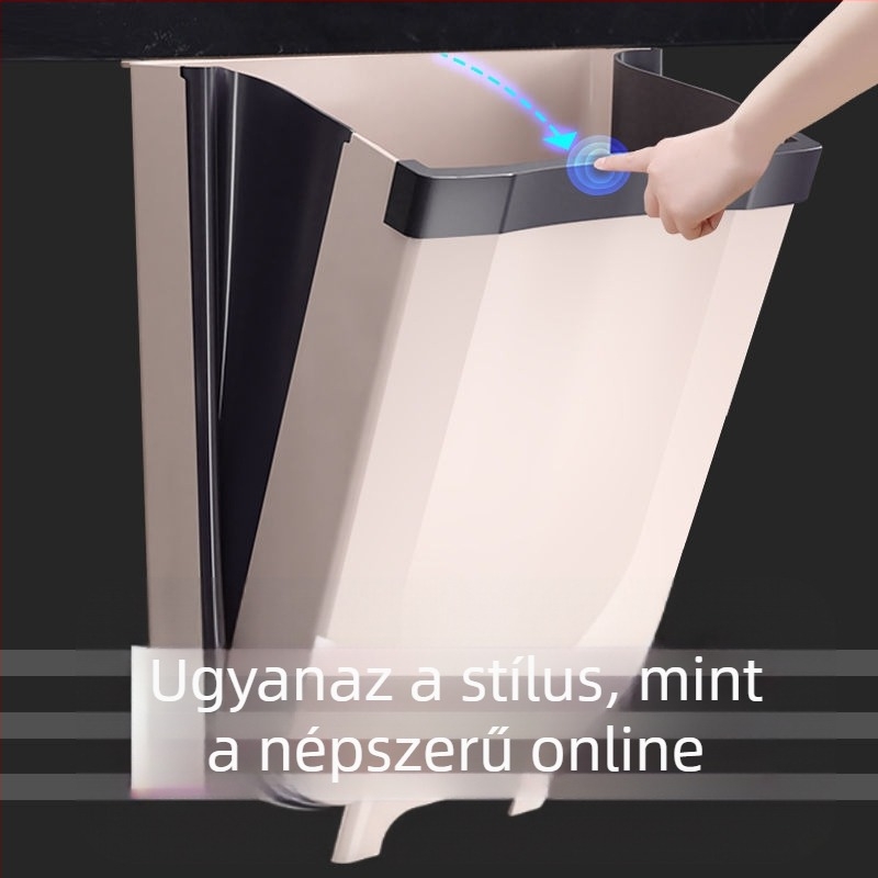 Összecsukható falra szerelhető konyhai szemetes, 10 literes tárolóedény