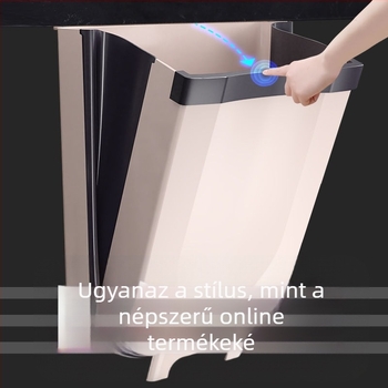 Összecsukható falra szerelhető konyhai szemetes, 10 L, műanyag, négyszögletes tárolóedény