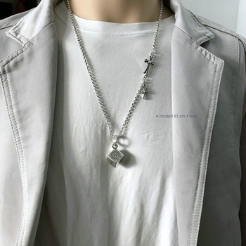 Chrome Hearts kereszt medálos nyaklánc réz lánccal 61–70 cm, uniszex, punk stílus