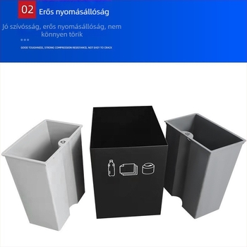 Új szállodai belső szemetes, négyszögletes és kerek formájú, szobai szelektív hulladékgyűjtő, lakkozott kivitel