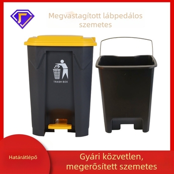 20L pedálos szemetes – nagy kapacitású műanyag szemetes, otthoni és üzleti használatra