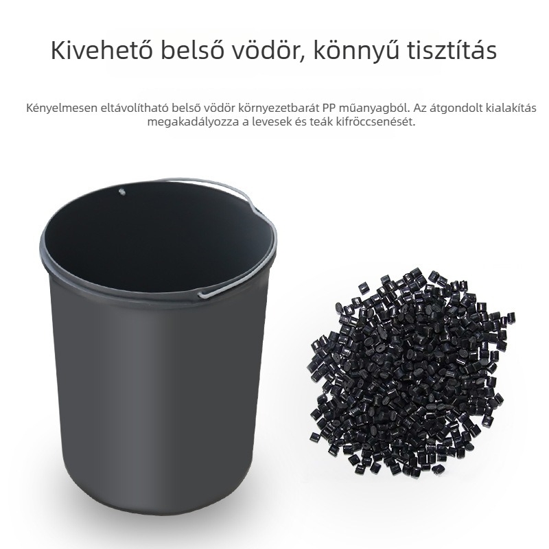Rejtett műanyag konyhai tároló szekrény beépített forgó szemetesével