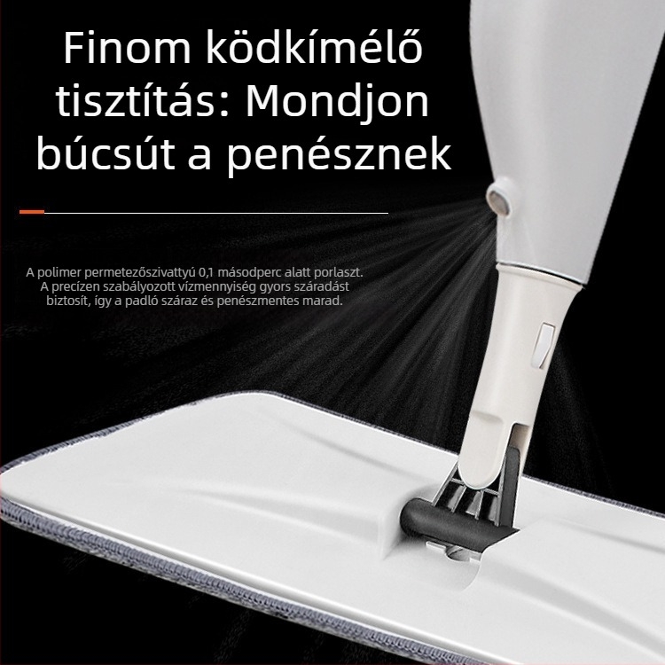 Szórófejes felmosó száraz és nedves tisztításhoz, kéz nélkül használható