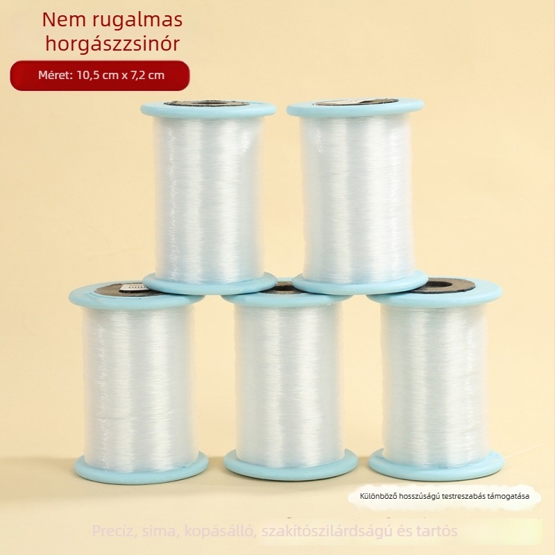 Átlátszó, elasztikátlan nylon zsinór gyöngyékszerekhez, kristályos megjelenéssel, kopásálló és nyújtásálló