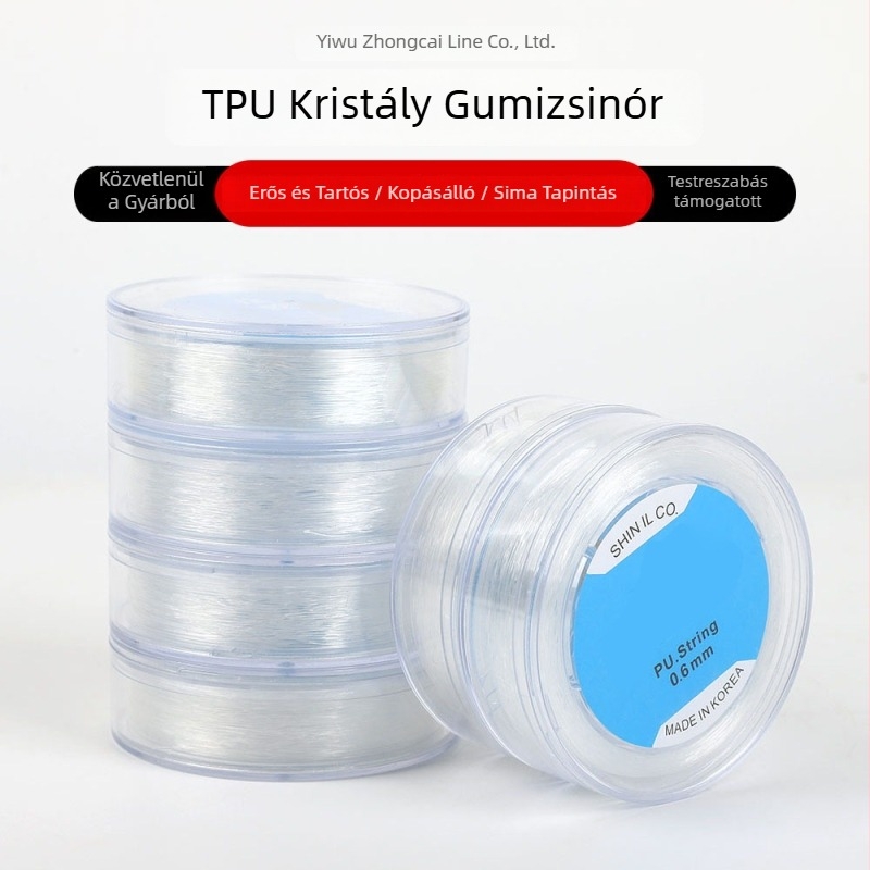 Áttetsző kristályos rugalmas zsinór gyöngyök szálazására – DIY ékszerekhez