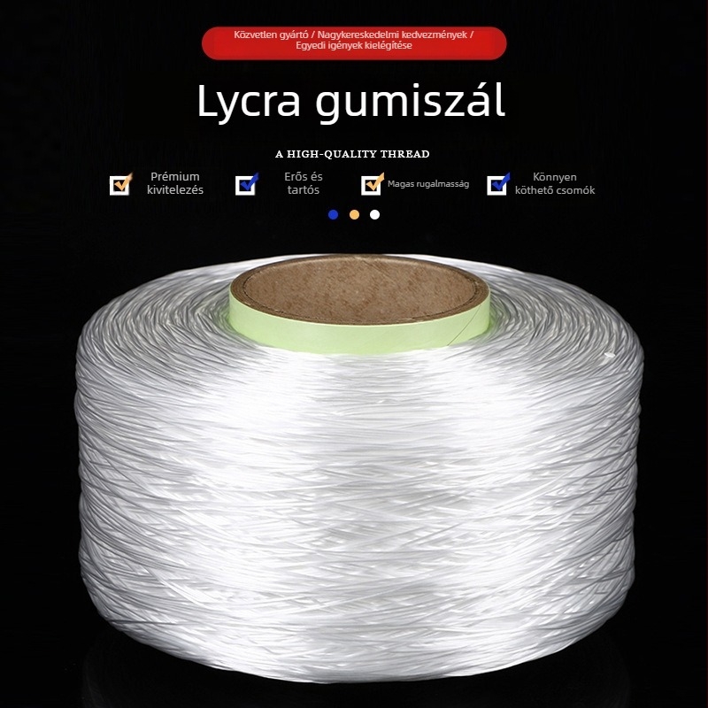 Kristályos rugalmas gyöngyfűző fonal, 4500 m tekercsenként, fehér átlátszó, erős és kiváló rugalmasságú DIY gyöngyfűzéshez.