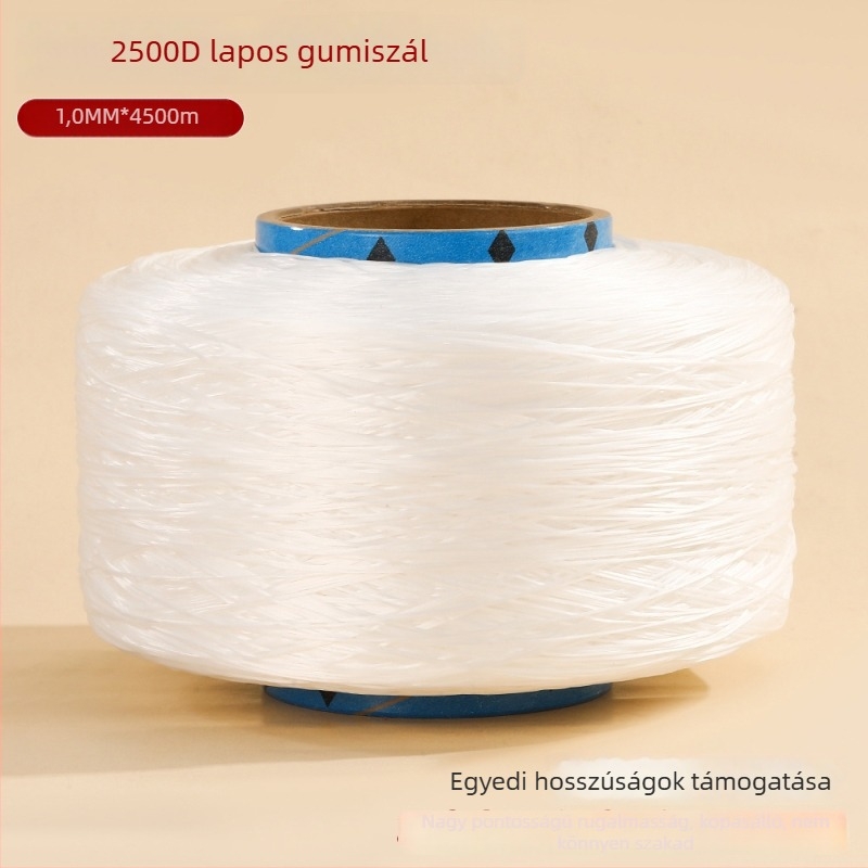 DIY sík rugalmas gyöngyfűző fonal, fehér spandex, 1.0 mm, kopásálló és nyújtható, nagy tekercs