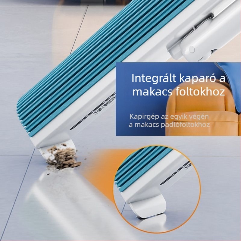 Bongjie háztartási szivacsos mop, kéz nélküli kinyomással, mikroszálas fej, fürdőszobához