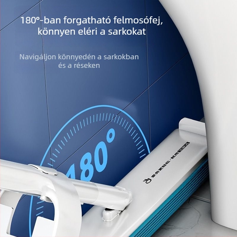 Bongjie háztartási szivacsos mop, kéz nélküli kinyomással, mikroszálas fej, fürdőszobához