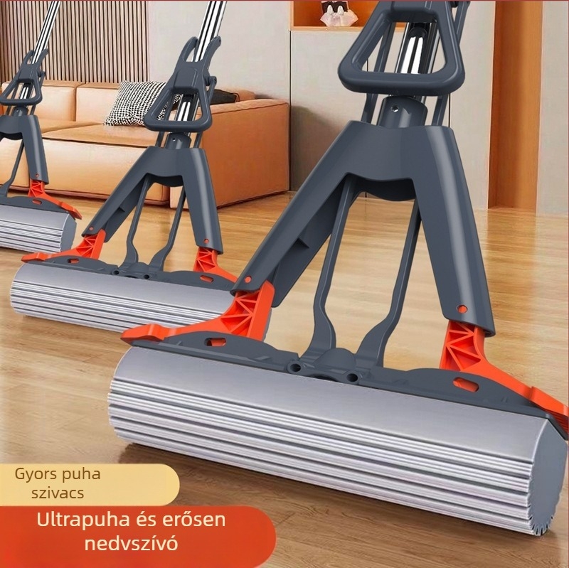 Szivacs mop, 2026-os új modell, összecsukható teleszkópos hossz 100–120 cm, nedvszívó, otthoni használatra