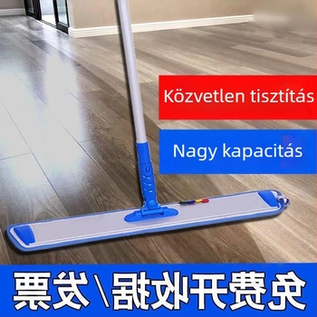 Alumíniumötvözetből készült lapos mop Chenille fejjel száraz és nedves tisztításhoz — kettős működtetésű padlómop, nedvszívó, otthoni és kereskedelmi használatra