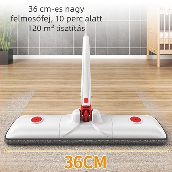Háztartási háromszög alakú felmosó, 2025-ös új modell, forgó fej, automatikus kicsavarás, kézzel mosható