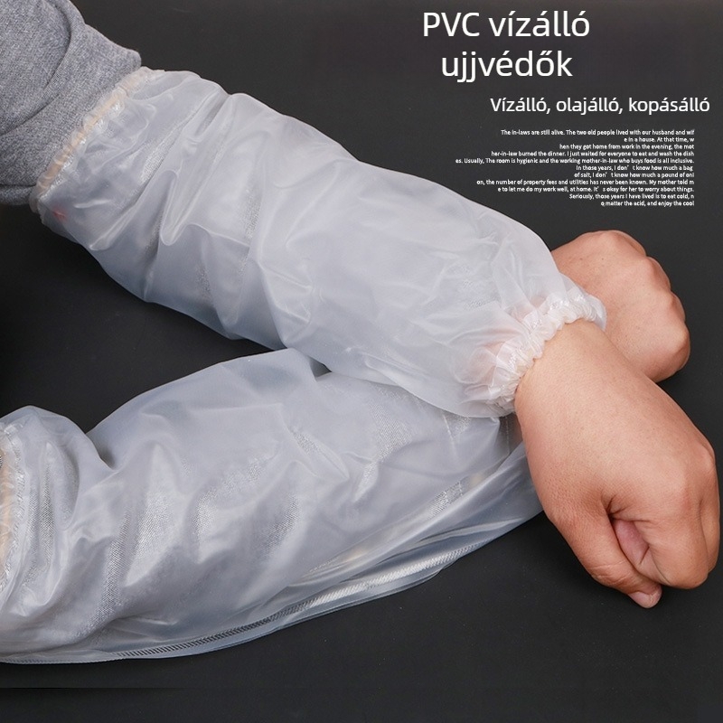 PVC vízálló karvédő 38×21 cm, matt átlátszó, olaj- és szennyeződésálló, otthoni, élelmiszeripari és ipari felhasználásra