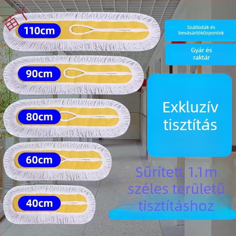 Lapos mop száraz–nedves tisztításhoz, kettős használatú, otthonra, szállodákba, iskolákba és kereskedelmi területekre, tartós egy mozdulattal tisztító eszköz