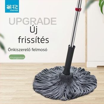 Rozsdamentes acélból készült forgó felmosó érintésmentes kinyomóval, háztartási használatra