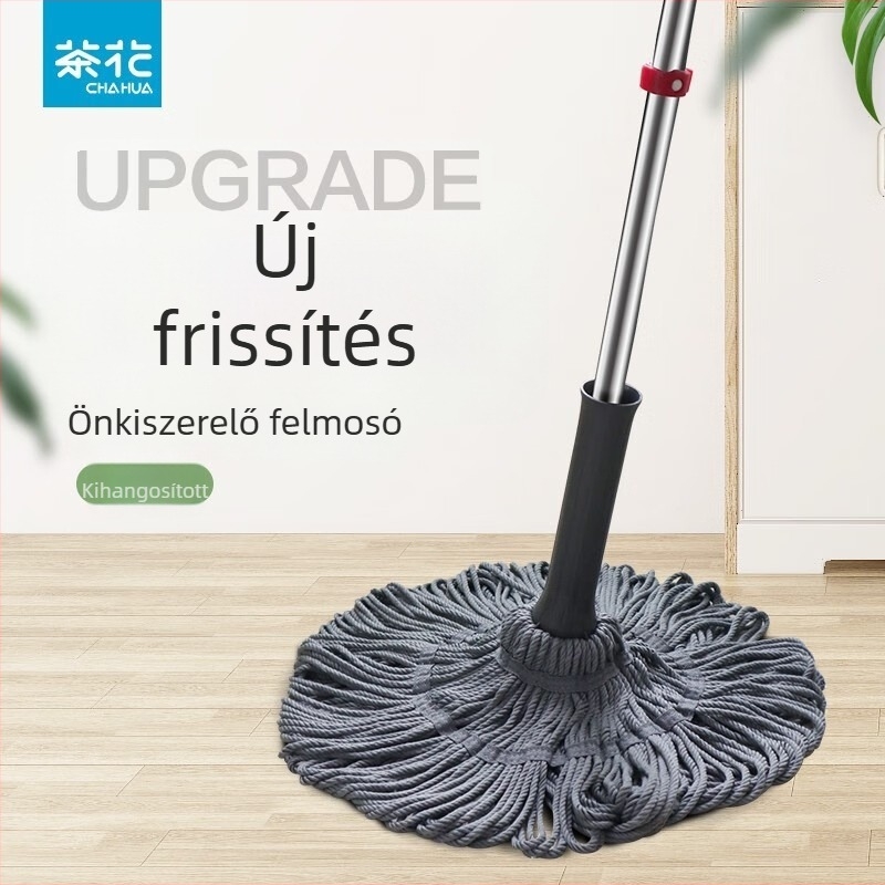 Rozsdamentes acélból készült forgó felmosó érintésmentes kinyomóval, háztartási használatra