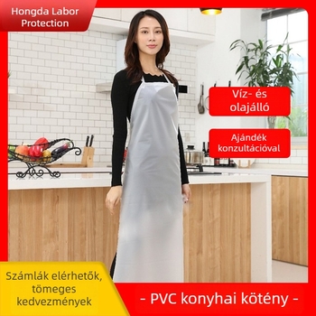 Átlátszó PVC vastagított kötény, vízálló és olajálló, konyhára, gyárba és élelmiszer-feldolgozásra