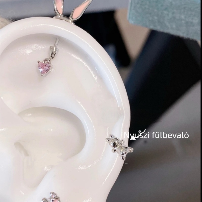 Kis nyuszi fülbevalók, édes és egyedi design